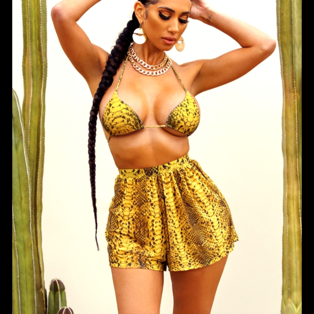 Lucas 3 Piece Set - Mustard Snake